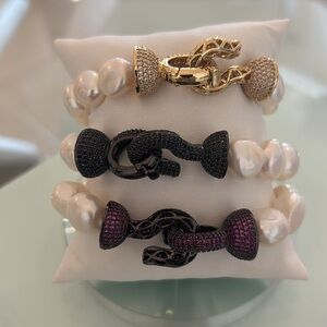 Elegant Gold & White water Pearl Bracelet Each Br